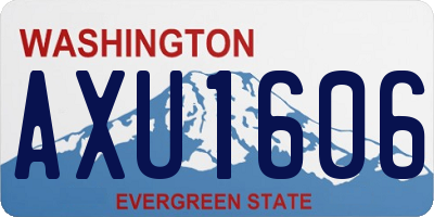 WA license plate AXU1606