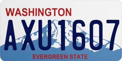 WA license plate AXU1607