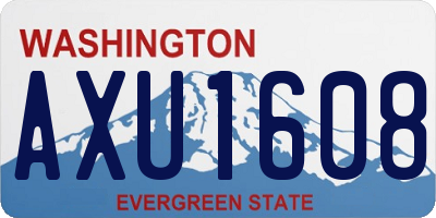 WA license plate AXU1608