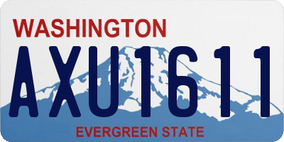 WA license plate AXU1611
