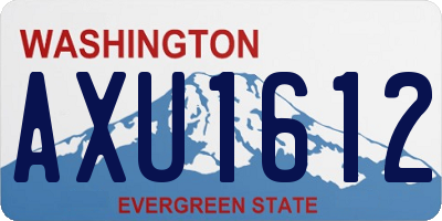 WA license plate AXU1612