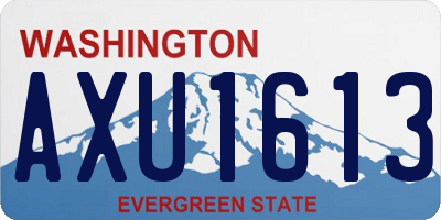 WA license plate AXU1613