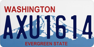 WA license plate AXU1614