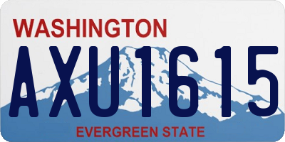 WA license plate AXU1615