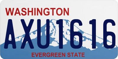WA license plate AXU1616