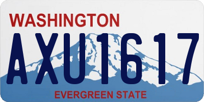 WA license plate AXU1617