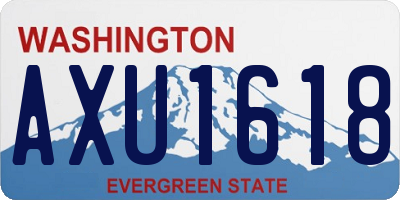 WA license plate AXU1618
