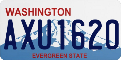 WA license plate AXU1620