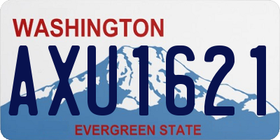 WA license plate AXU1621