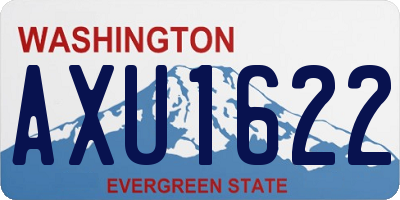 WA license plate AXU1622