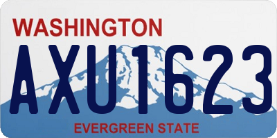 WA license plate AXU1623