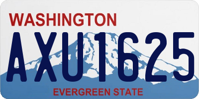 WA license plate AXU1625