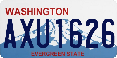 WA license plate AXU1626