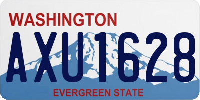 WA license plate AXU1628