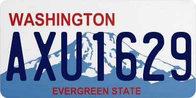 WA license plate AXU1629