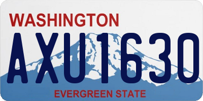 WA license plate AXU1630
