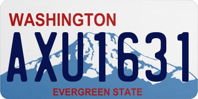 WA license plate AXU1631