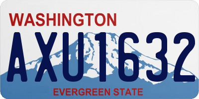 WA license plate AXU1632