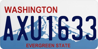 WA license plate AXU1633