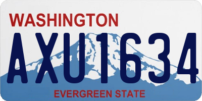 WA license plate AXU1634