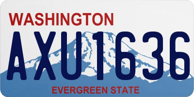 WA license plate AXU1636