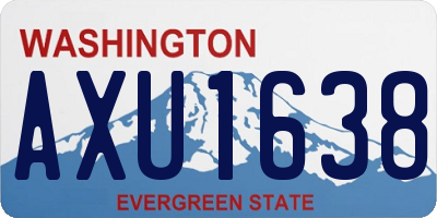 WA license plate AXU1638