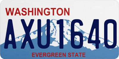 WA license plate AXU1640
