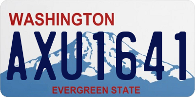 WA license plate AXU1641