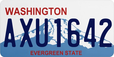 WA license plate AXU1642