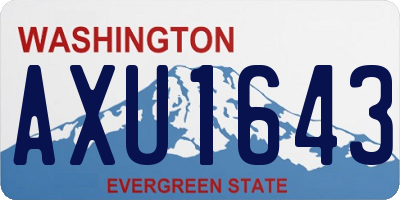 WA license plate AXU1643