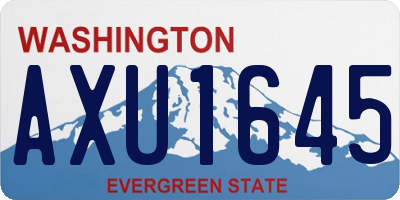 WA license plate AXU1645