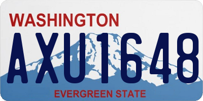 WA license plate AXU1648
