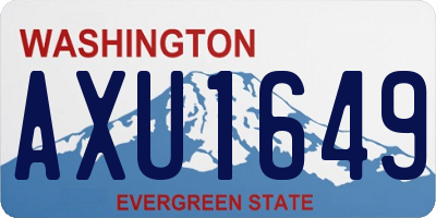 WA license plate AXU1649
