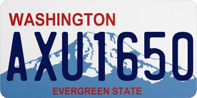 WA license plate AXU1650