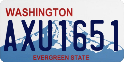 WA license plate AXU1651