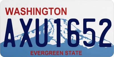 WA license plate AXU1652