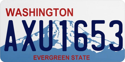 WA license plate AXU1653