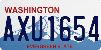 WA license plate AXU1654
