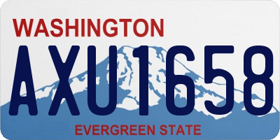 WA license plate AXU1658