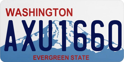 WA license plate AXU1660