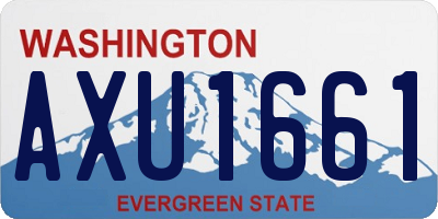 WA license plate AXU1661