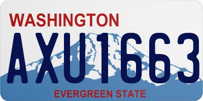 WA license plate AXU1663