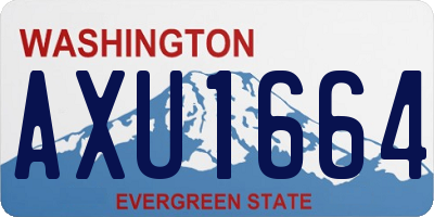 WA license plate AXU1664