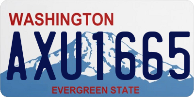 WA license plate AXU1665