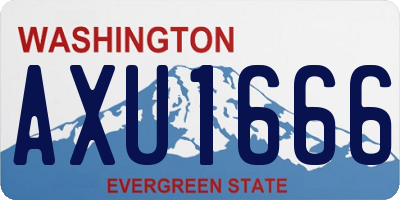 WA license plate AXU1666