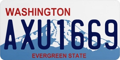 WA license plate AXU1669