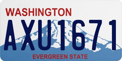 WA license plate AXU1671