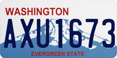 WA license plate AXU1673