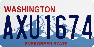 WA license plate AXU1674