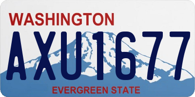 WA license plate AXU1677